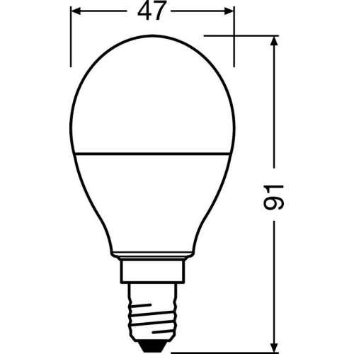 LED žárovka E14 OSRAM STAR+ CL P 4,9W (40W) s dálkovým ovladačem RGBW (teplá bílá 2700K) stmívatelná (obrázek 6)