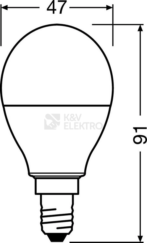 Obrázek produktu LED žárovka E14 OSRAM STAR+ CL P 4,9W (40W) s dálkovým ovladačem RGBW (teplá bílá 2700K) stmívatelná 2