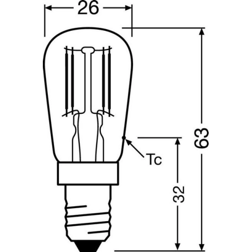 LED žárovka do lednice E14 OSRAM 1,6W (5W) teplá bílá (2400K) (obrázek 7)