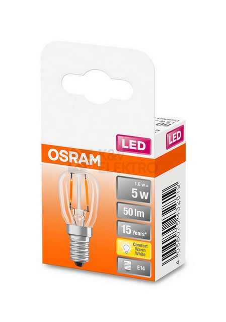 Obrázek produktu LED žárovka do lednice E14 OSRAM 1,6W (5W) teplá bílá (2400K) 2