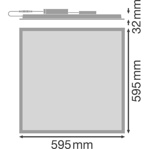 LED panel LEDVANCE Performance 600x600mm 30W/4000K neutrální bílá UGR<19 (obrázek 3)