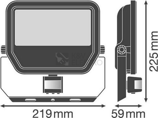 Obrázek produktu  LED reflektor s pohybovým čidlem LEDVANCE FLOODLIGHT černý 50W 5500lm 3000K teplá bílá IP65 3