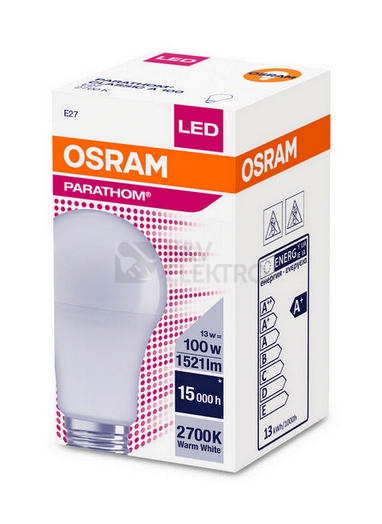Obrázek produktu LED žárovka E27 OSRAM CLA FR 13W (100W) teplá bílá (2700K) 1