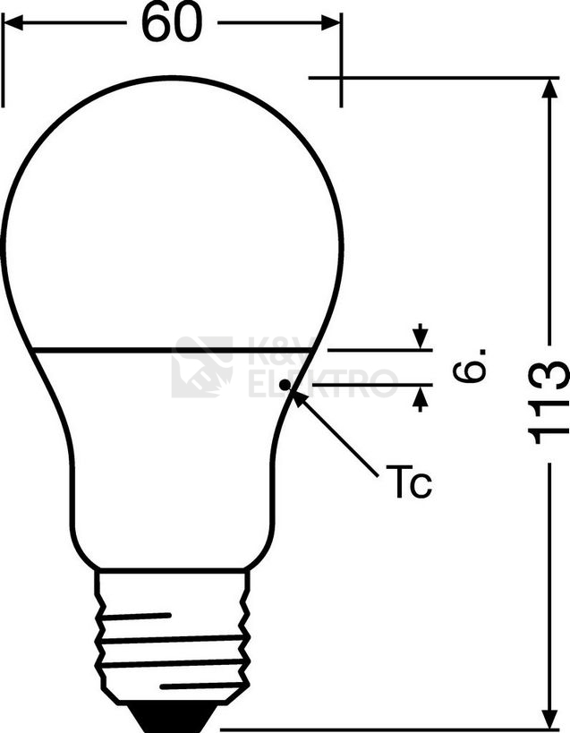 Obrázek produktu LED žárovka E27 OSRAM PARATHOM CL A FR 8,5W (60W) teplá bílá (2700K) 1