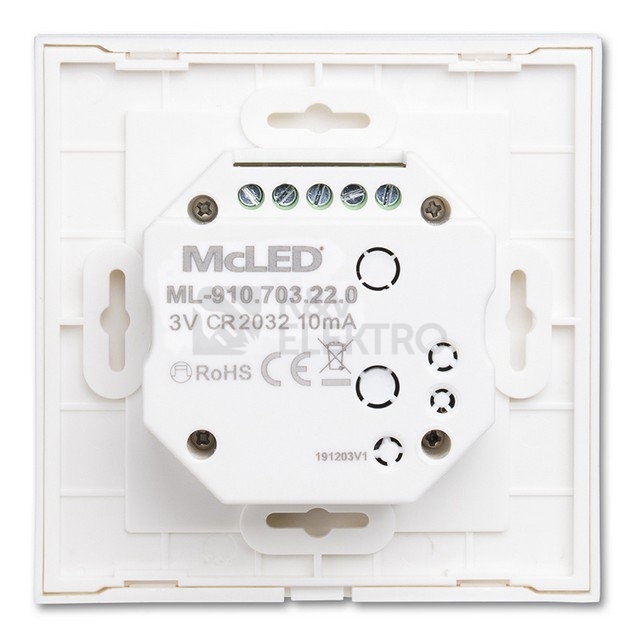 Obrázek produktu RF otočný nástěnný ovladač McLED ML-910.703.22.0 2