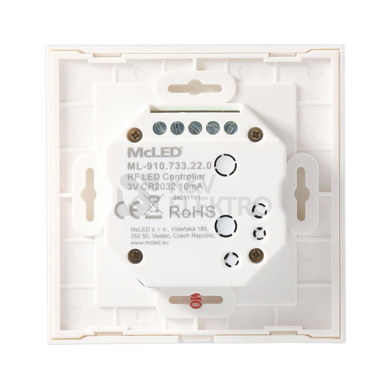 Obrázek produktu RF otočný nástěnný ovladač RGB McLED ML-910.733.22.0 1