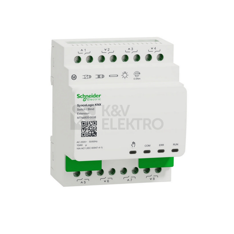 Obrázek produktu KNX rozšíření kontroléru žaluzií/spínačů 8 kanálů Schneider Electric MTN6805-0008 0