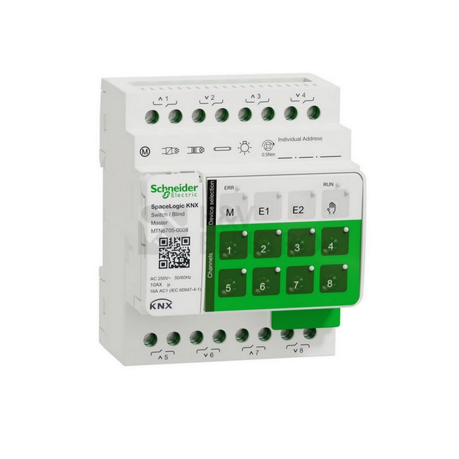 Obrázek produktu KNX kontrolér žaluzií/spínačů 8 kanálů Schneider Electric MTN6705-0008 0