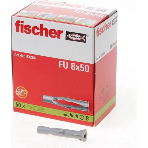 Hmoždinka univerzální s límečkem FISCHER FU 8x50 (50ks) (obrázek 3)