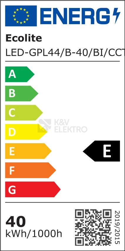 Obrázek produktu LED panel Ecolite ZEUS LED-GPL44/B-40/BI/CCT 120x30cm 3000-6000K s dálkovým ovladačem 3