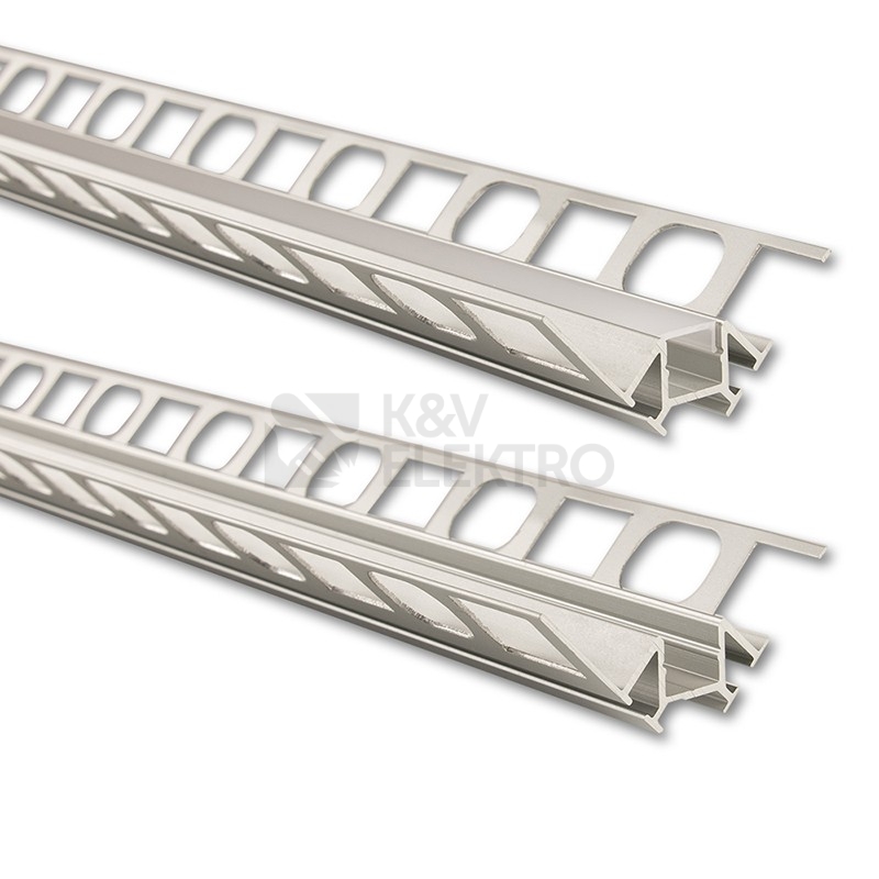 Obrázek produktu Hliníkový profil McLED DR pro obklady a dlažbu 56x22mm včetně mléčného difuzoru 1m ML-761.044.43.1 0