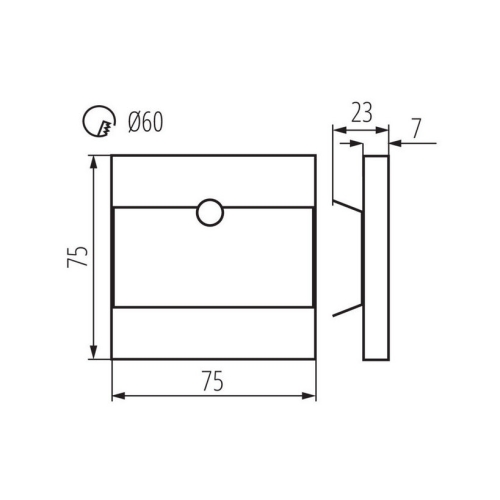 Orientační svítidlo 12V Kanlux TERRA LED PIR B-WW 3000K teplá bílá 29861
