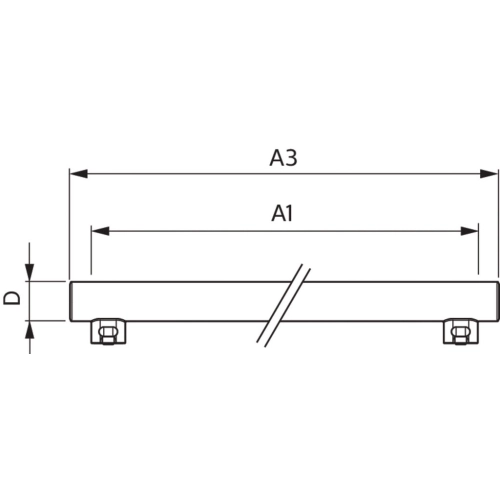 Lineární LED žárovka Philips 50cm S14s 3,5W (60W) teplá bílá (obrázek 3)