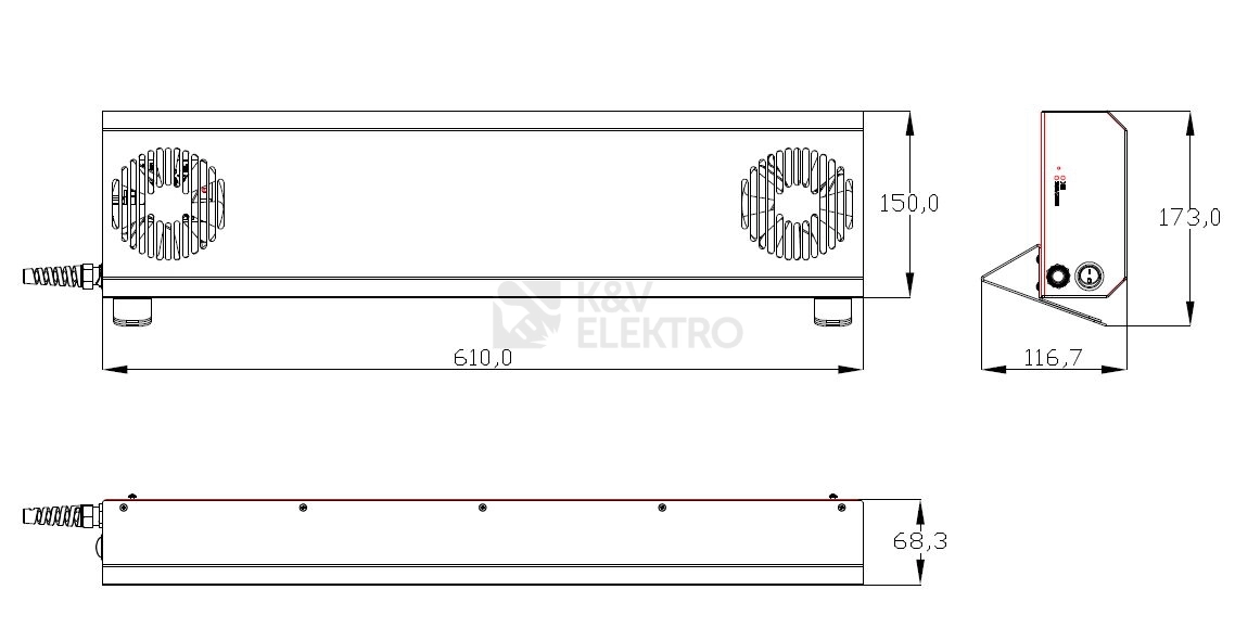 Obrázek produktu Germicidní zářič pro dezinfekci vzduchu UVETTA UV-C IN48AW 48W šedobílá 4