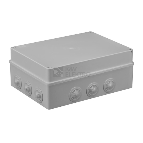  Krabice Malpro S-BOX 606M 300x220x120mm 12 průchodek IP55 šedá