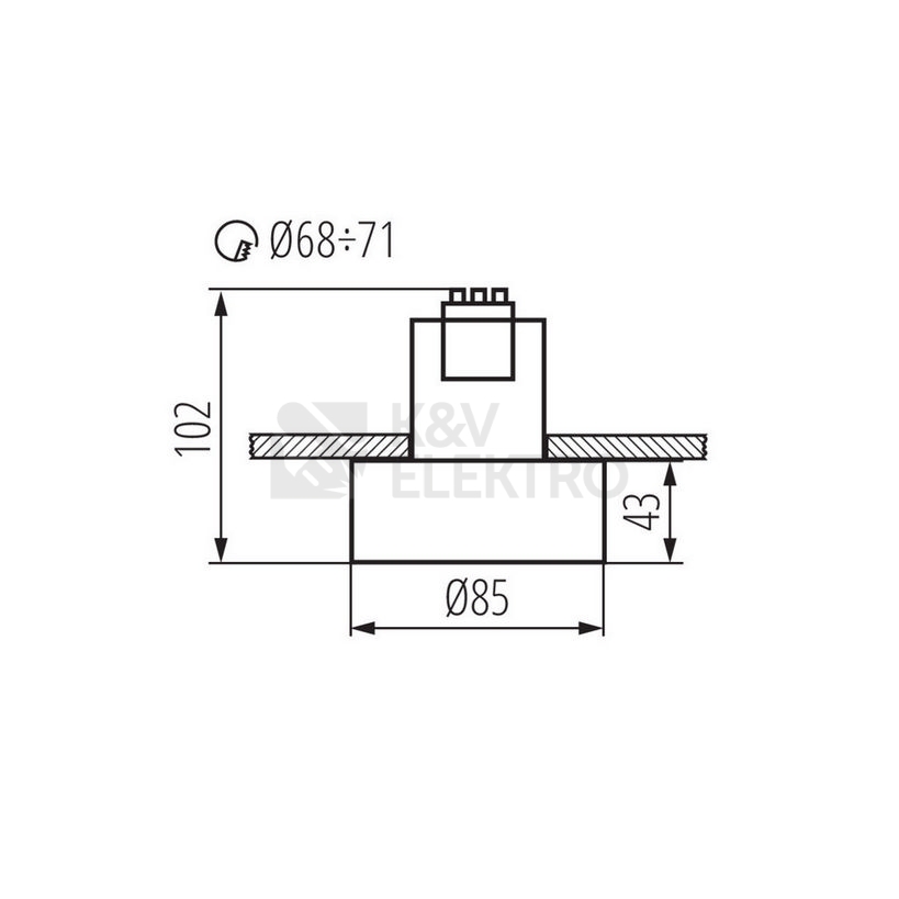 Obrázek produktu Podhledové svítidlo Kanlux MINI RITI GU10 B/B 27578 2