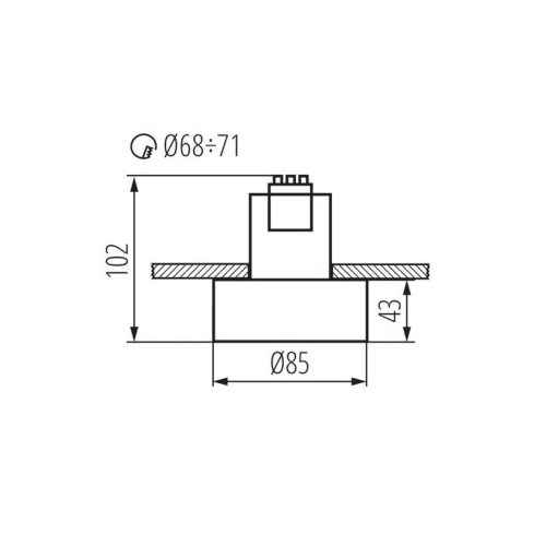 Podhledové svítidlo Kanlux MINI RITI GU10 W/W 27579 (obrázek 3)