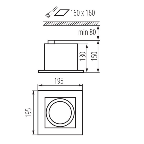 Podhledové svítidlo Kanlux MATEO ES DLP-150-B GU10 černá 32930 (obrázek 5)