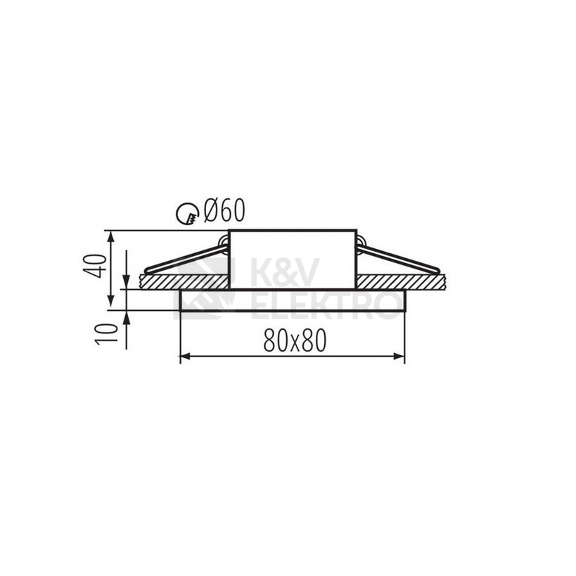 Obrázek produktu Podhledové svítidlo bez patice Kanux FLINI IP44 DSL-B 33120 3