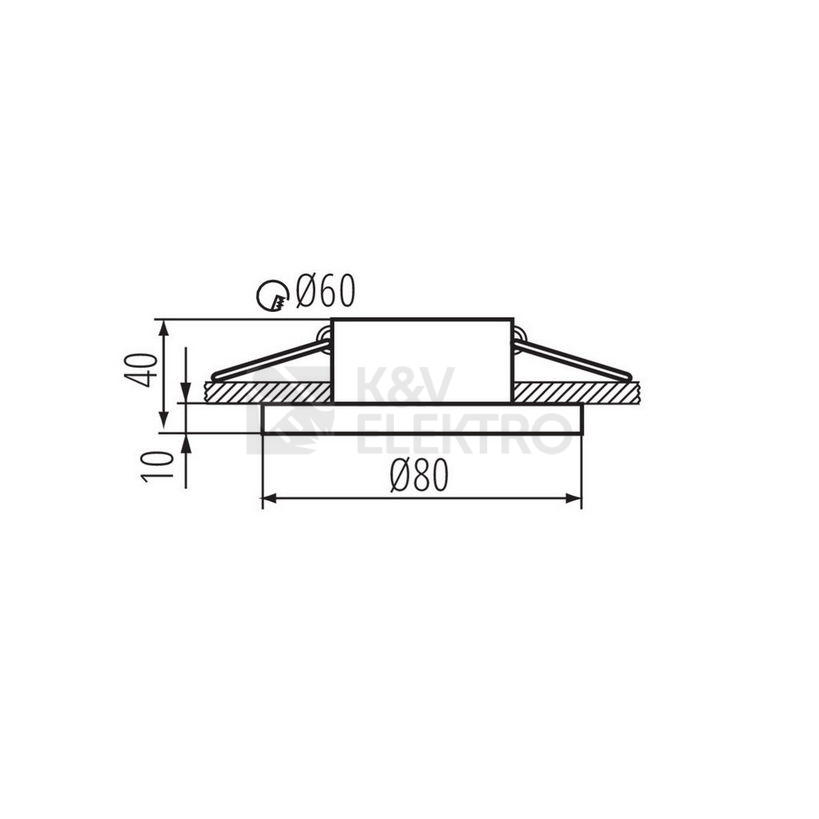Obrázek produktu Podhledové svítidlo bez patice Kanux FLINI IP44 DSO-B 33122 3