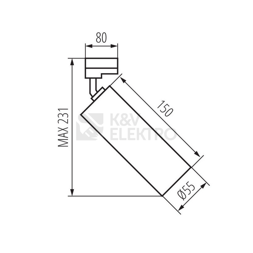 Obrázek produktu Svítidlo pro lištový systém Kanlux TEAR N ATL2 GU10-W 33138 1
