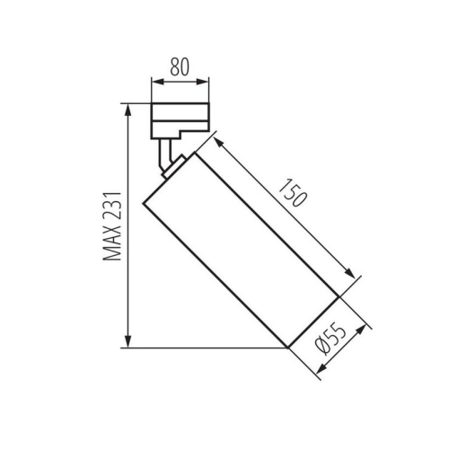 Svítidlo pro lištový systém Kanlux TEAR N ATL2 GU10-B 33139 (obrázek 4)
