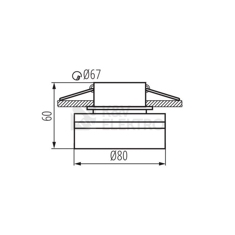 Obrázek produktu Podhledové svítidlo bez patice Kanux GOVIK-ST DSO-B 29237 9