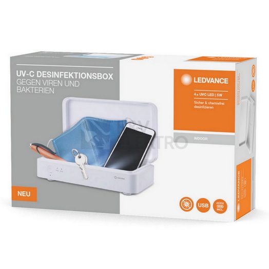 Obrázek produktu UV-C LED sterilizační / dezinfekční box LEDVANCE 219x126x63mm nabíjecí 8