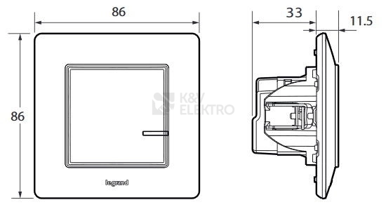 Obrázek produktu Legrand Valena Life with Netatmo spínač/stmívač bílá 752184 1