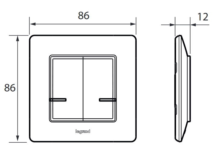 Legrand Valena Life with Netatmo bezdrátový spínač dvojitý bílá 752187