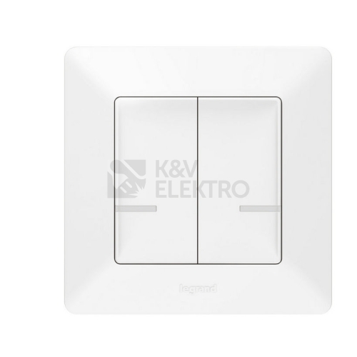 Legrand Valena Life with Netatmo bezdrátový spínač dvojitý bílá 752187