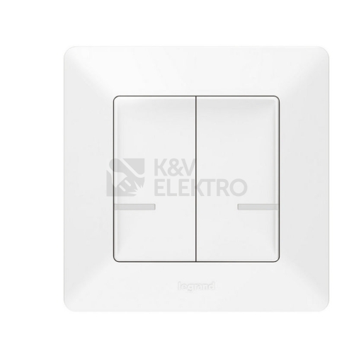 Legrand Valena Life with Netatmo bezdrátový spínač dvojitý bílá 752187