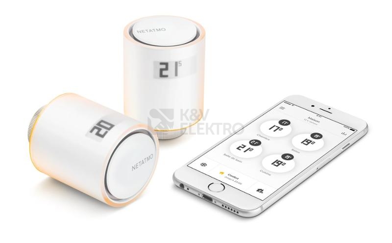 Obrázek produktu Chytré termohlavice pro radiátory Netatmo NVP-PRO 5
