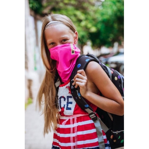 Respilon dětský antivirový šátek R shield Light Pink růžový nákrčník