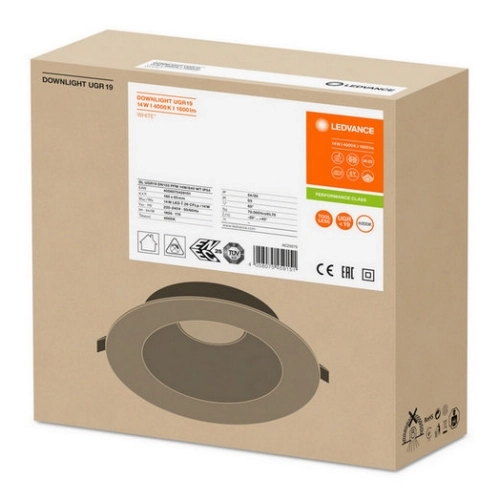 LED podhledové svítidlo LEDVANCE Downlight UGR<19 155mm 14W 4000K neutrální bílá IP54 (obrázek 10)