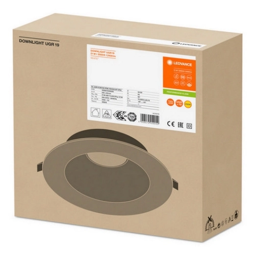 LED podhledové svítidlo LEDVANCE Downlight UGR<19 195mm 21W 3000K teplá bílá IP54