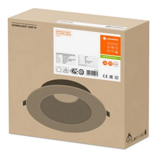 LED podhledové svítidlo LEDVANCE Downlight UGR<19 195mm 21W 4000K neutrální bílá IP54 (obrázek 9)