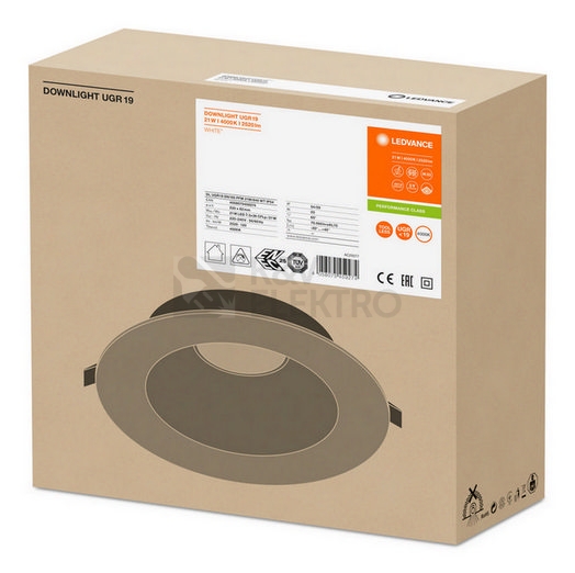 Obrázek produktu LED podhledové svítidlo LEDVANCE Downlight UGR<19 195mm 21W 4000K neutrální bílá IP54 8