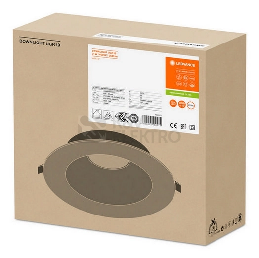Obrázek produktu LED podhledové svítidlo LEDVANCE Downlight UGR<19 195mm 21W 4000K neutrální bílá IP54 8