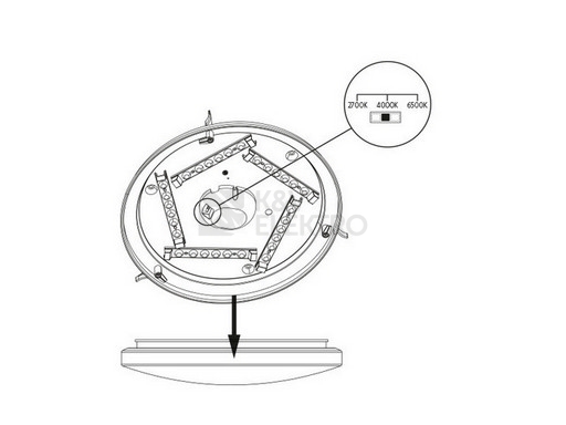 Obrázek produktu LED svítidlo 25W PLAFON CIRCLE 2700K/4000K/6500K krokově stmívatelné LEDMED LM31100001 1