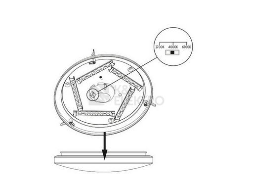 Obrázek produktu LED svítidlo 25W PLAFON CIRCLE 2700K/4000K/6500K krokově stmívatelné LEDMED LM31100001 3