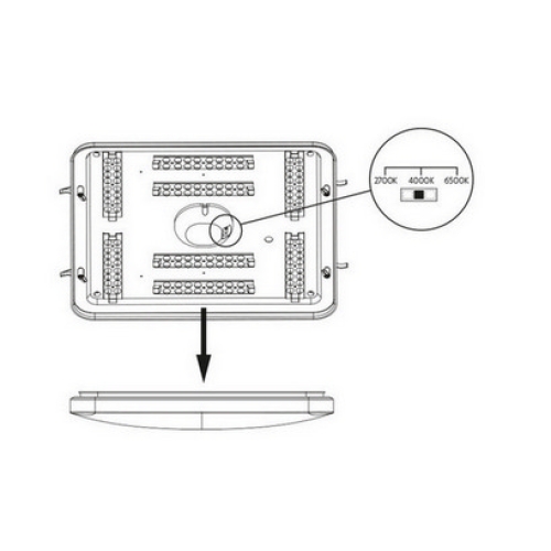 LED svítidlo 35W PLAFON SQUARE 2700K/4000K/6500K krokově stmívatelné LEDMED LM31100004