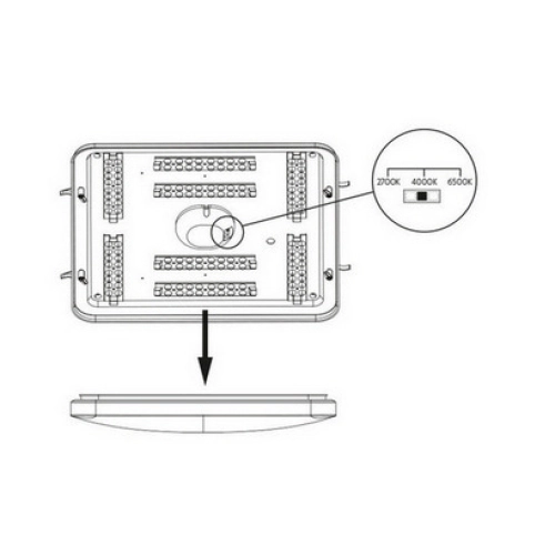 LED svítidlo 35W PLAFON SQUARE 2700K/4000K/6500K krokově stmívatelné LEDMED LM31100004 (obrázek 8)