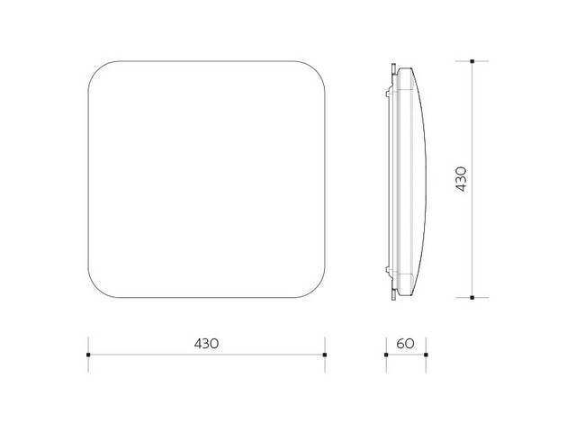 LED svítidlo 35W PLAFON SQUARE 2700K/4000K/6500K krokově stmívatelné LEDMED LM31100004 (obrázek 3)