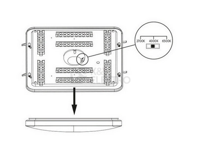 Obrázek produktu LED svítidlo 35W PLAFON SQUARE 2700K/4000K/6500K krokově stmívatelné LEDMED LM31100004 1