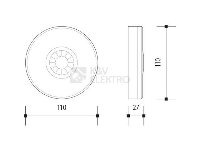 Obrázek produktu Pohybové čidlo Panlux PN71000019 360° bílá IP65 1