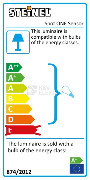 Obrázek produktu  Reflektor STEINEL Spot ONE s čidlem GU10 7W 520lm IP44 058616 1