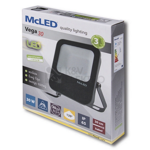 Obrázek produktu LED reflektor McLED Vega 30W 3600lm 4000K neutrální bílá IP65 ML-511.605.82.0 6