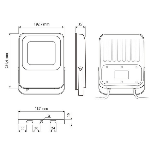 LED reflektor McLED Vega 50W 6000lm 4000K neutrální bílá IP65 ML-511.610.82.0