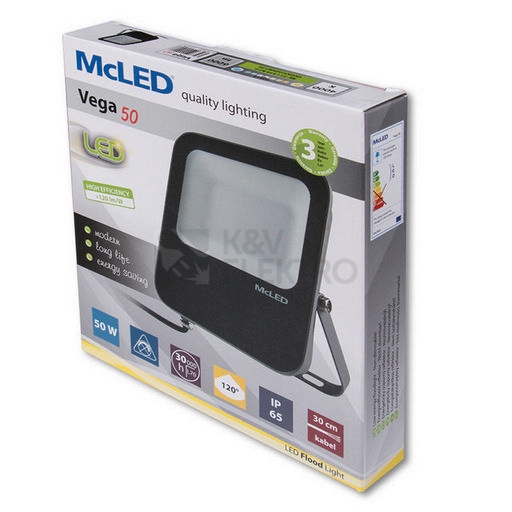Obrázek produktu LED reflektor McLED Vega 50W 6000lm 4000K neutrální bílá IP65 ML-511.610.82.0 6